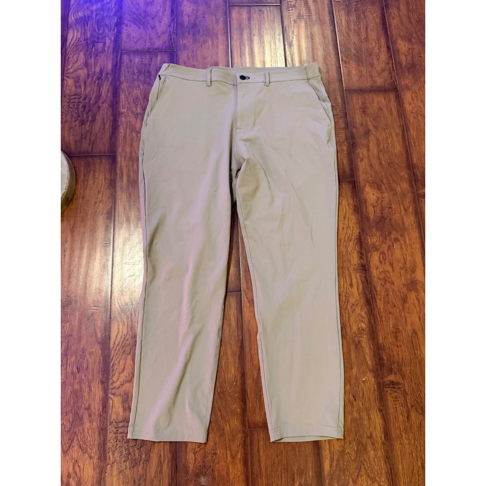 Public Rec Men's 36x30 Khaki Performance Golf Pants Stretch Nylon Athletic